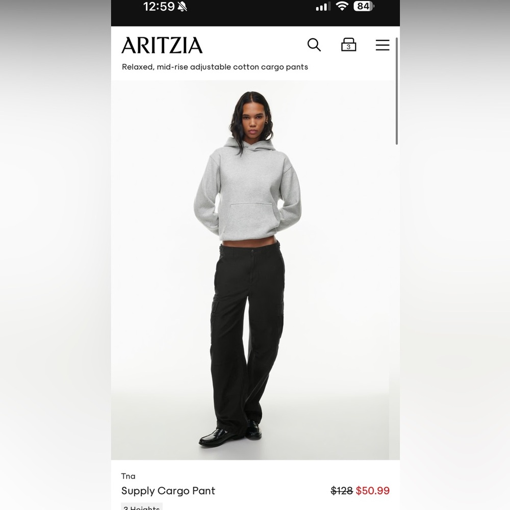 TNA supply cargo pant size 2